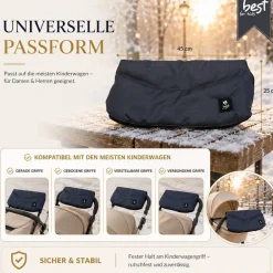 Best For Kids Kinderwagen Handwärmer - Universell, Wasserdicht & Kuschelig, Winter