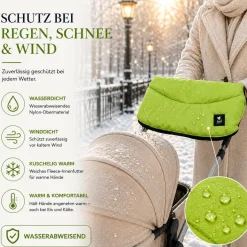 Best For Kids Kinderwagen Handwärmer - Universell, Wasserdicht & Kuschelig, Winter