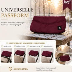 Best For Kids Kinderwagen Handwärmer - Universell, Wasserdicht & Kuschelig, Winter