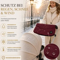 Best For Kids Kinderwagen Handwärmer - Universell, Wasserdicht & Kuschelig, Winter