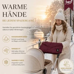 Best For Kids Kinderwagen Handwärmer - Universell, Wasserdicht & Kuschelig, Winter
