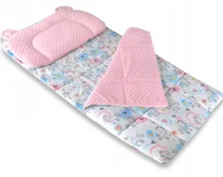Best For Kids Schlafsack Set mit Bärenkissen und Beutel für Kindergarten und Camping