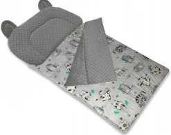 Best For Kids Schlafsack Set mit Bärenkissen und Beutel für Kindergarten und Camping