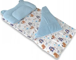 Best For Kids Schlafsack Set mit Bärenkissen und Beutel für Kindergarten und Camping
