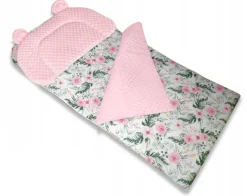 Best For Kids Schlafsack Set mit Bärenkissen und Beutel für Kindergarten und Camping