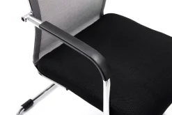 Besucherstuhl DAKAR Stoff Grau 55x62x106.5 cm Besucherst?hle Konferenzstuhl
