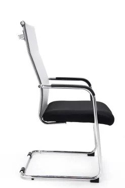 Besucherstuhl DAKAR Stoff Grau 55x62x106.5 cm Besucherst?hle Konferenzstuhl