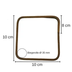 Betonstahl-Bügel Ø 8 mm - 10 x 10 cm, 60 Stück, Baustahl