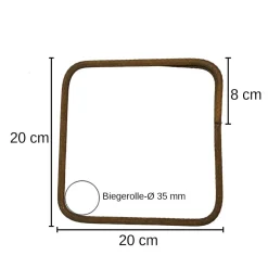 Betonstahl-Bügel Ø 8 mm - 20 x 20 cm, 40 Stück, Baustahl