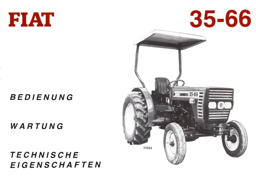 Betriebsanleitung Fiat Traktor Trattori 35-66 und 35-66 DT