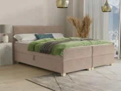 Bett FREN mit Bettkästen Boxspringbett Bonell-Matratze Doppelbett Topper Bettgestell