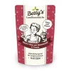 Betty's Pouch Beutel Katzenfutter Rind mit Herz und Borretschöl 12x100g