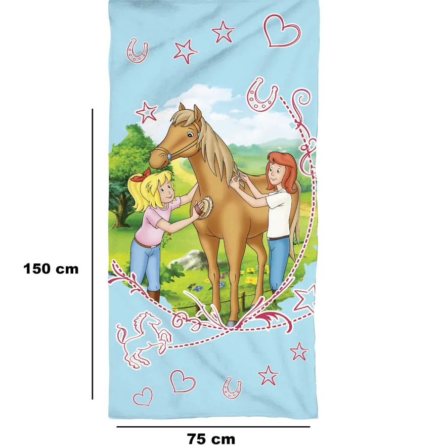 Bibi und Tina Badetuch Sternenzauber 75x150 cm