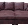 Big Sofa Couchgarnitur Megasofa Riesensofa GULIA -Gobi 4 Vintage-Braun