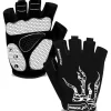 Bikingmoreok Fahrradhandschuhe Halbfinger Herren Damen Unisex Weiß S