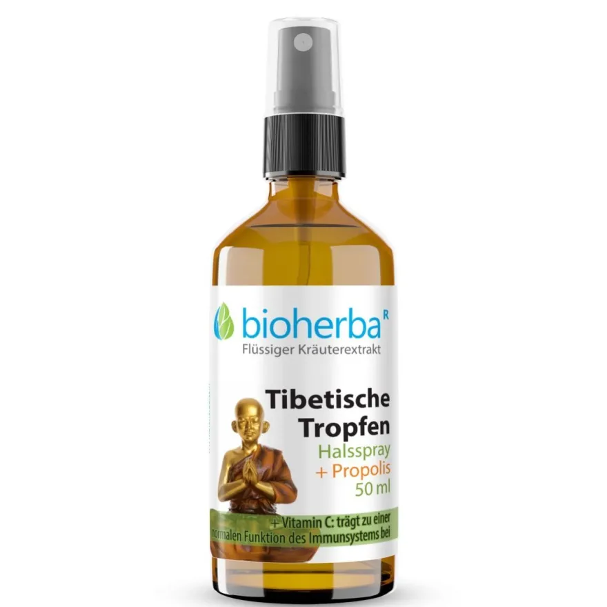 Bioherba Halsspray Tibetische Tropfen mit Propolis Extrakt
