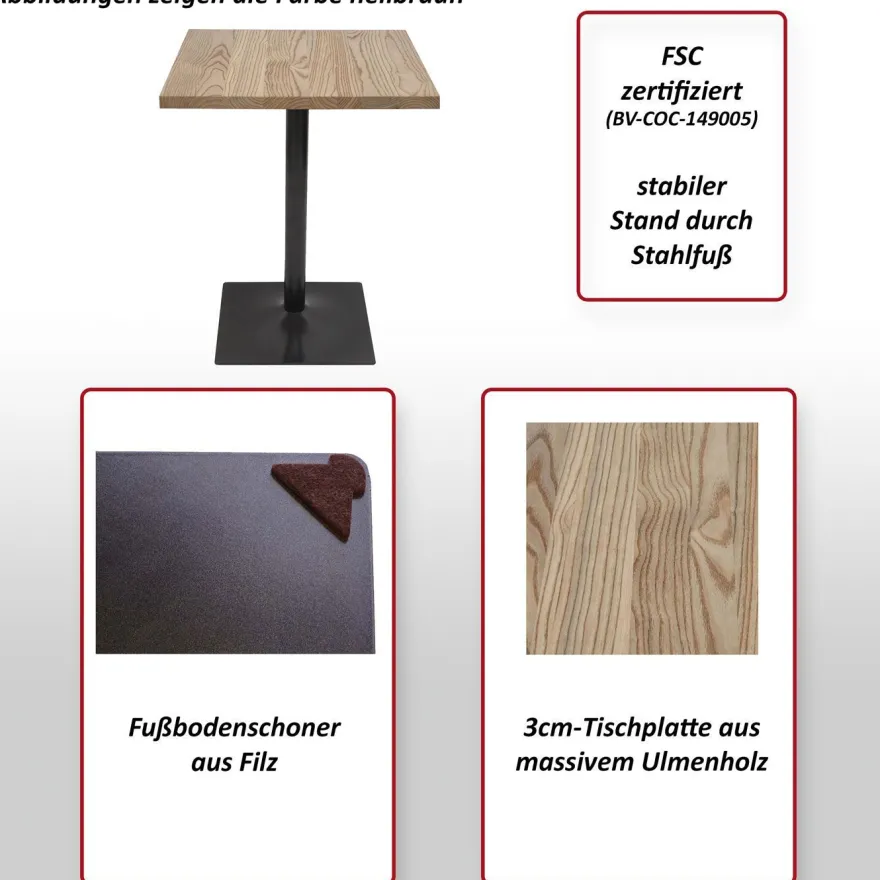 Bistrotisch HWC-H10, Bartisch Thekentisch, Industrial Gastronomie MVG-zertifiziert