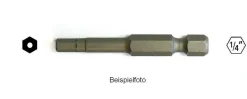 1 Bit Sechskant mit Loch 7, 8 , 10 x 75 , S2-Stahl , Sechskantbit