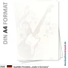 25 Blatt Motivpapier-5103 DIN A4 Musik Gitarre Noten Briefpapier Unterhaltung