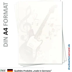 25 Blatt Motivpapier-5103 DIN A4 Musik Gitarre Noten Briefpapier Unterhaltung