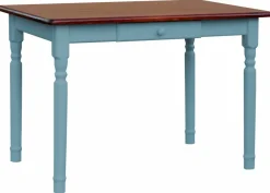 Blau Küchentisch Esstisch Speisetisch Tisch Kiefer Neu Farbe Calvados Mit Schublade