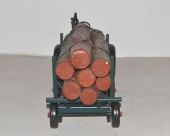 Blechtraktor Traktor Lanz Gespann mit Holzanhänger Oldtimer Lanz Bulldog L 60 cm