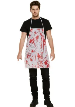 Blutige Horror Schürze Metzger aufblasbares Messer Kostüm Halloween Karneval