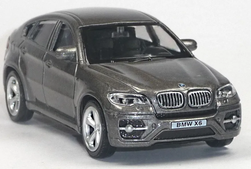 BMW X6 SUV Modellfahrzeug grau metallic ca. 1:43 / 10cm Neuware