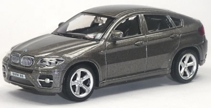 BMW X6 SUV Modellfahrzeug grau metallic ca. 1:43 / 10cm Neuware
