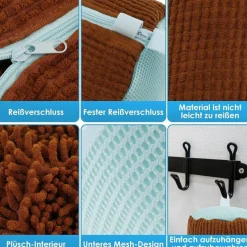 BOBASH 2 Stück Schuhwaschbeutel für die Waschmaschine, 39 x 19 cm