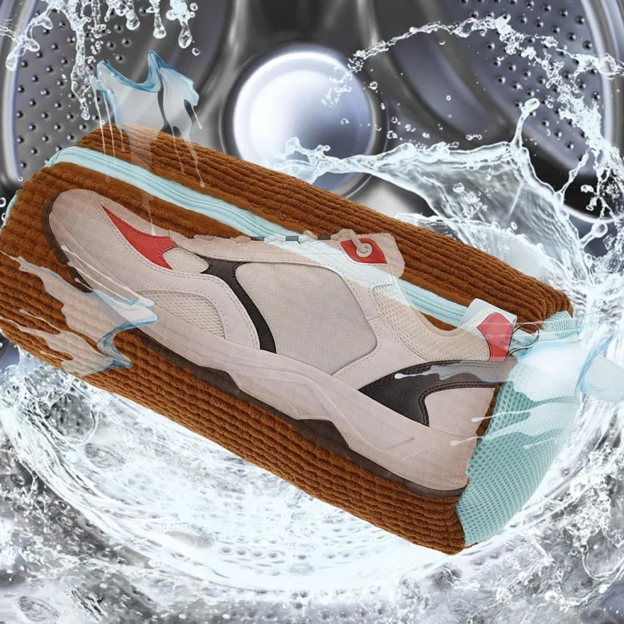 BOBASH 2 Stück Schuhwaschbeutel für die Waschmaschine, 39 x 19 cm