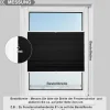 bobodeco Plissee ohne Bohren Verdunkelung Klemmfix Thermo 60x120 cm Schwarz