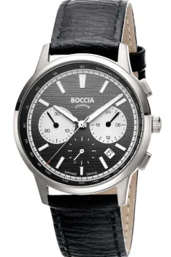 Boccia Herrenuhr Chronograph Titan Schwarz 3734-01