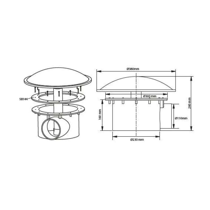 Bodenabläufe 50 & 110 mm mit Kammer