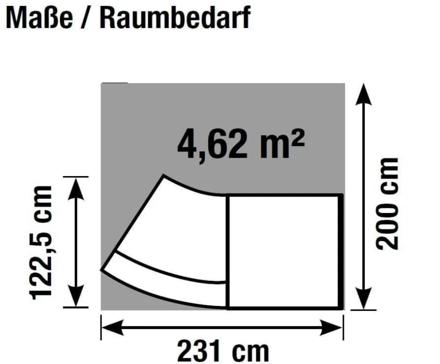 Bogentheke Marseille mit Beratungsplatz 231 x 122,5 x 112cm