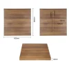 Bolero Tischplatte quadratisch in Eiche rustikal und 600x600x48mm