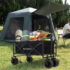 Bollerwagen Klappbarer All Terrain 150/200kg faltbar Handwagen für Camping