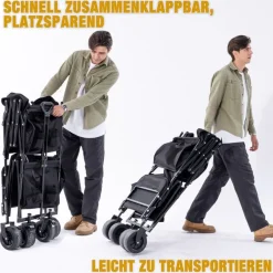 Bollerwagen Klappbarer All Terrain 150/200kg faltbar Handwagen für Camping