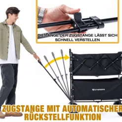 Bollerwagen Klappbarer All Terrain 150/200kg faltbar Handwagen für Camping