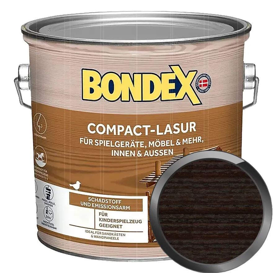 BONDEX Compact Lasur 2.5 LTR Schutzlasur Holzschutz Holzlasur UV-Schutz