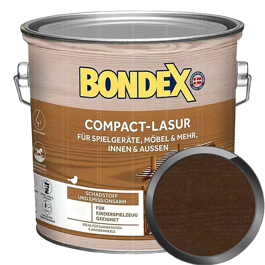 BONDEX Compact Lasur 2.5 LTR Schutzlasur Holzschutz Holzlasur UV-Schutz