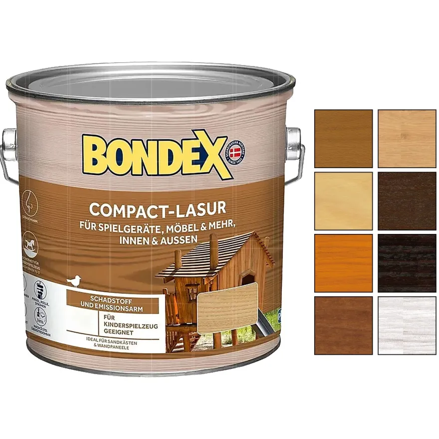 BONDEX Compact Lasur 2.5 LTR Schutzlasur Holzschutz Holzlasur UV-Schutz