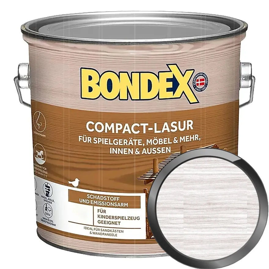 BONDEX Compact Lasur 2.5 LTR Schutzlasur Holzschutz Holzlasur UV-Schutz