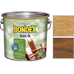 BONDEX Teaköl 2.5 LTR Pflegeöl Schutzöl Holzöl Wetterschutzöl Teakholz-Öl