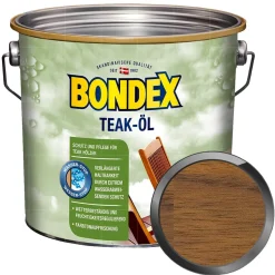 BONDEX Teaköl 2.5 LTR Pflegeöl Schutzöl Holzöl Wetterschutzöl Teakholz-Öl