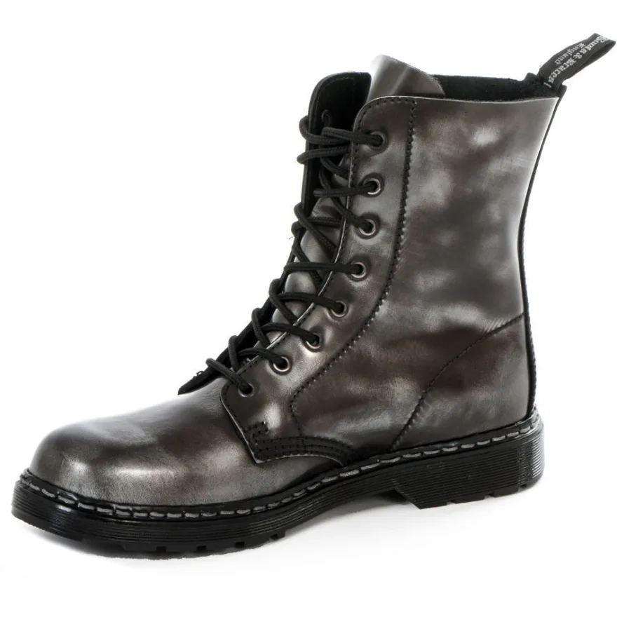 Boots & Braces 8-Loch Stiefel Easy Way - silber