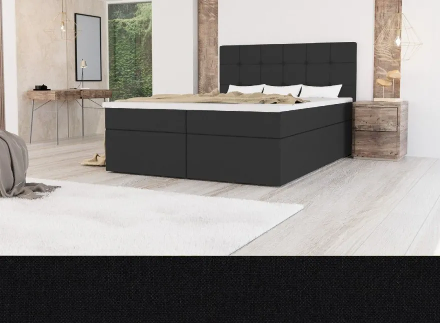 Boxspringbett Bett Ehebett Doppelbett FARO mit 2 Bettkästen