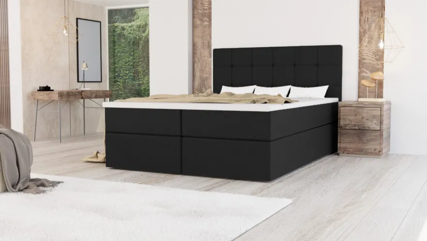 Boxspringbett Bett Ehebett Doppelbett FARO mit 2 Bettkästen