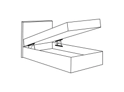 Boxspringbett Bett Einzelbett NELA MINI mit Bettkästen