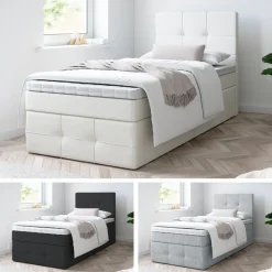 Boxspringbett Bett Einzelbett FARO Premium MINI mit Bettkästen